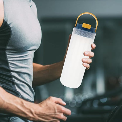 Hemoton Capacity Outdoor Sports Bottle Portable Fitness Jug with Handle Leak Design for Gym and Outdoor Activities Grey