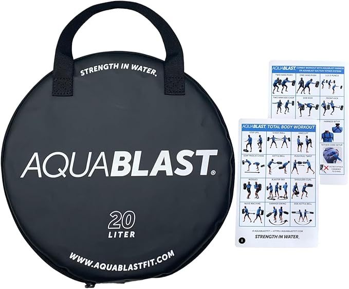 Portable Fitness and Punching Bag for Pools & Swim Spas | Full-Body, Low-Impact Water Resistance Workout | Quick 30-Second Set-Up | Compact & Travel-Friendly