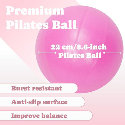 Pilates Board Workout Set for Home Gym, Foldable Pilates Reformer Board with Resistance Bands, Pilates Ring & Ball, Core Glutes Full Body Training Equipment