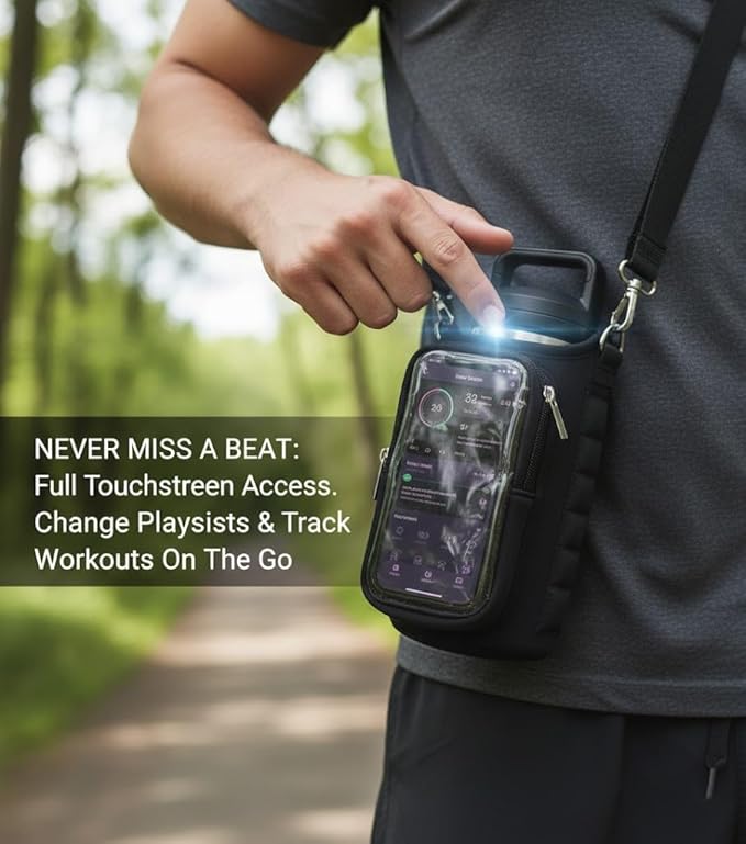 Magnetic Gym Bag for Men & Women - Water Bottle Holder, Crossbody Strap, Touchscreen Pocket & Creative Storage - Perfect for Gym, Running, Travel & Fitness Essentials