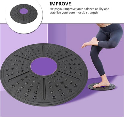 Equilibrium Sense Balance Board with Raised Massage Points Non-slip Stability Trainer Core Workout Fitness Accessory for Home Gym and Physical Therapy