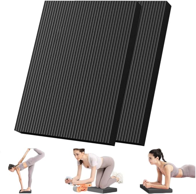 2pcs Exercise Balance Pad,Balance Mat Physical Therapy 1.5inch Thick High Resilience,Slip Resistant Foam Mat for Yoga, Pilates, Meditation，Gardening knee pads