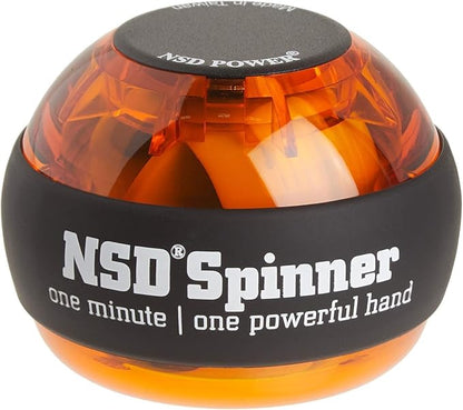 NSD Essential Crystal Spinner Gyro Ball | Grip Strengthener for Forearms, Wrist & Hands | String Start Design, Up to 18,000 RPM | Portable Wrist Trainer & Workout Equipment | Ideal for Desk Workers, Athletes & Musicians