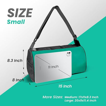 C&F BOGMOST Small Travel Duffel Bag Foldable Waterproof Gym Bags for Gym Beach Swim Bag Men Women Duffle Bag Lightweight Oxford Cloth Sports Bags-Green