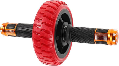 Ab Roller Wheel Core Strength Training Abdominal Exercise Roller Portable Home Gym Ab Workout Equipment with Red Compact Design for Fitness