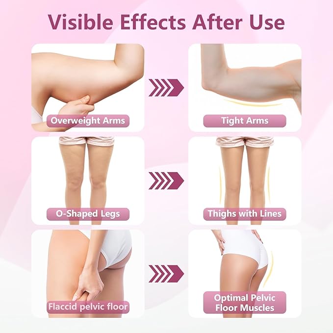 Thigh Trainer, 360°Adjustable Pelvic Floor Muscle Trainer with LED Display, Inner Thigh Exerciser with 20LB Resistance Band for Women, Home Fitness Equipment for Hip, Leg, Arm