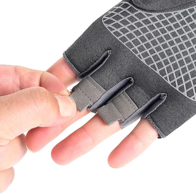 Anti-Slip Workout Gloves for Women Men - Breathable Mesh Fingerless Gloves for Fishing Gym Exercise Fitness