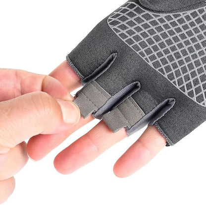 Anti-Slip Workout Gloves for Women Men - Breathable Mesh Fingerless Gloves for Fishing Gym Exercise Fitness