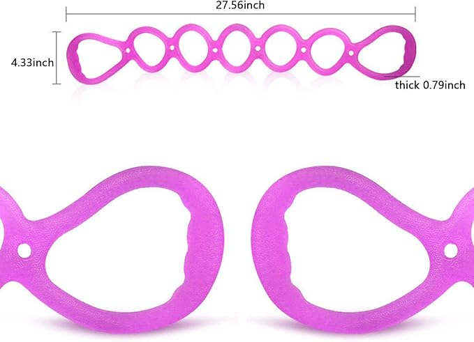 7 Ring Stretch Resistance Exercise Band, BetterJonny Workout Bands Yoga Stretching，Foot, Leg and Arm Exerciser for Home or Fitness Center Workout Walking Exercise
