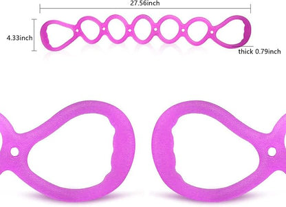 7 Ring Stretch Resistance Exercise Band, BetterJonny Workout Bands Yoga Stretching，Foot, Leg and Arm Exerciser for Home or Fitness Center Workout Walking Exercise