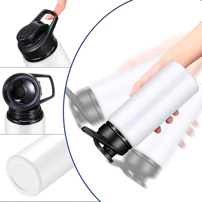 CHENGU Water Bottle Bulk 20 oz Aluminum Reusable Bottles Lightweight Snap Lid Water Cups Easy Carry Leak Proof Travel Tumbler for Gym Sports Camping Hiking Fishing
