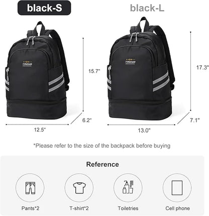 coofay Gym Backpack For Women Waterproof Sports Backpack With Shoe Compartment Lightweight Travel Backpacks Small Gym Bag Dance Volleyball Backpacks