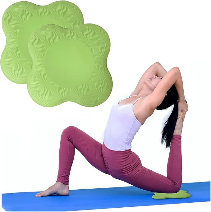 GoYonder Yoga Knee Pads 2 Pack, Yoga Knee Cushion Thick, Exercise Pads for Knees Elbows Wrist Hands Head Foam Pilates Kneeling pad