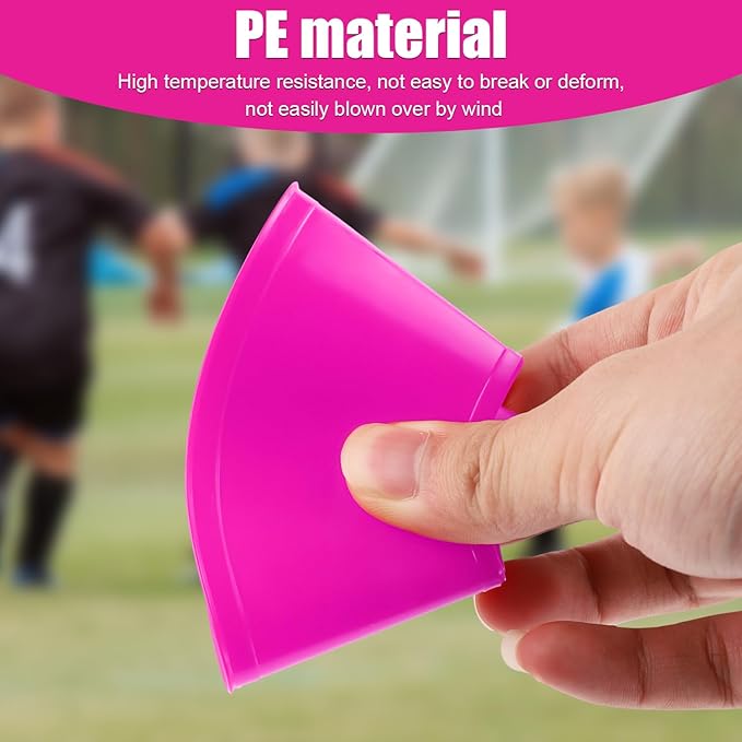 25pcs Soccer Cones for Sports Training, Mini Football Cones & Mesh Bag Flexible Agility Cones Premium Training Cones for Basketball Football Running Drills Sports Games Skating Kids