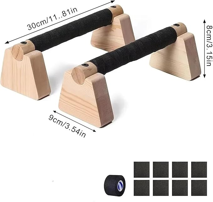 Calisthenics Bars Push Up Bar 1 Pair Wooden Solid Wood Bracket Durable Push-up Stand Non-slip Parallettes Bars Bodybuilding Fitness