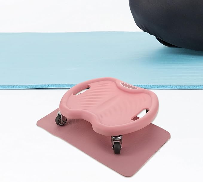 Ciieeo Ab Roller Wheel 4-wheel Silent Abdominal Trainer with Knee Pad, Portable Core Exercise Equipment for Home and Travel Ab Workout