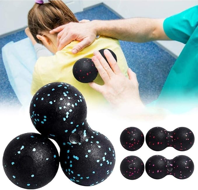 Peanut Massage Ball - After Exercise Fascia Ball Set Training Deep Tissue Massage Ball Kit Lacrosse Ball Muscle Roller for Acupressure Plantar Fasciitis Reflexology Massage