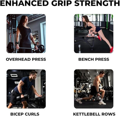 Weight Lifting Grips with Wrist Straps - Non Slip Lifting Straps for Weightlifting, Deadlifting, Powerlifting and Pull Ups, Padded Weight Lifting Gloves with Deadlift Straps for Women and Men