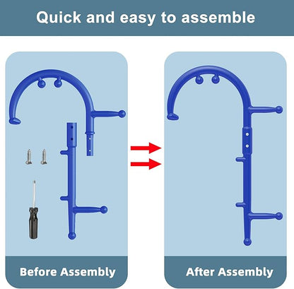 KEINE MARKE Massage Trigger Point Cane Body Deep Tissue Handheld Back, Neck, Shoulder, Leg and Feet Massager Rod, Muscle Release Tool Self Massage Hook Cane for Women & Men (Upgraded Blue)