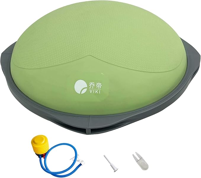 exercise balance ball, half a yoga ball, fitness ball, suitable for core stability training in home gyms, non-slip surface, and balance sports equipmen