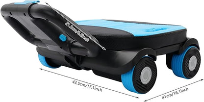 Ab Roller Wheel, 4-Wheel Abdominal & Core Strength Trainer for Home Gym Fitness, Exercise Wheel with Knee Pad for Beginners to Advanced Users