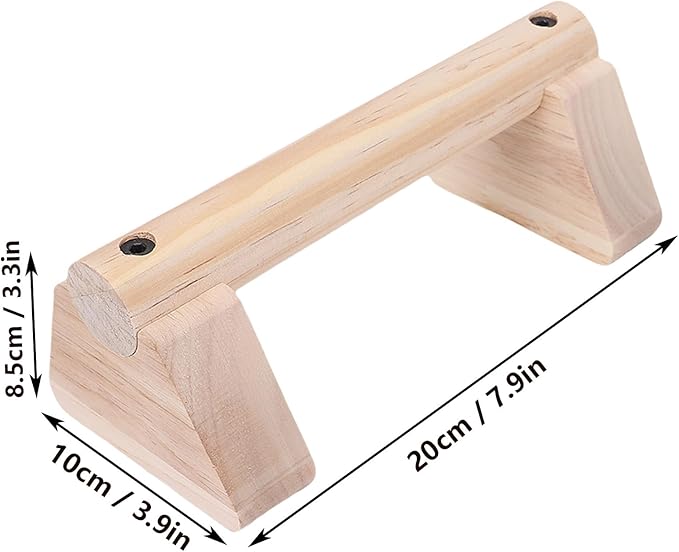 Wood Push Up Bars, Calisthenics Equipment with Base Non Slip Parallettes Bars Handstand Practice Support Pole Pushup Handles Fitness Blocks for Men and Women Strength Training