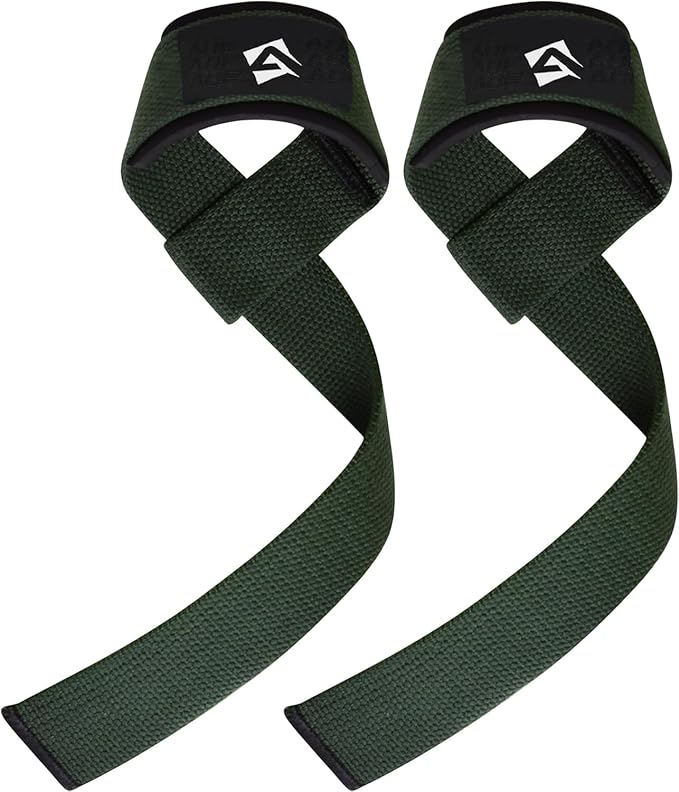 AQF Lifting Wrist Straps for Weightlifting, Powerlifting & Deadlifts – 23” Neoprene Padded Cotton Straps for Strength Training & Gym Workouts - Maximum Grip Support for Men & Women