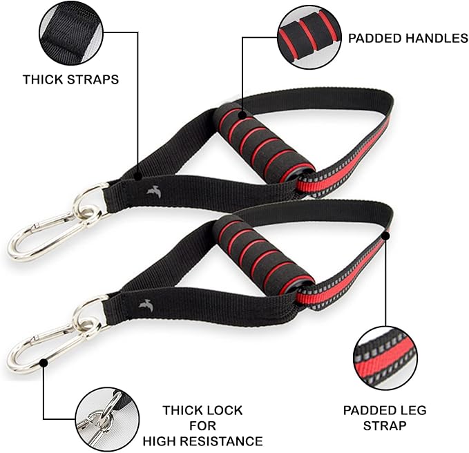 SPIKE Home Exercise Kit 8 Resistance Bands Set up to 200Kg for Chest, Abs, Legs, Shoulder, Biceps, Triceps, Gym Equipment Set for Home Gym Workout