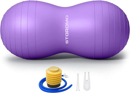 Anti-Burst Peanut Ball,Kids Active Wiggle Seat,for Labor, Therapy, Kids with ADHD – Eco-Friendly Birth Ball for Pregnancy, Physical Therapy & Exercise– with Pump