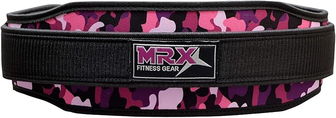 MRX Weight Lifting Belt with Double Back Support Gym Training 5" Wide Belts 11 Colors