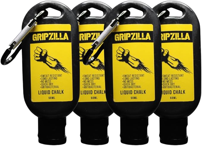 GRIPZILLA Liquid Chalk Kit Gym Chalk for Weight Lifting, Rock Climbing, Pole Grip, Bouldering, Powerlifting, Ball, Gymnastics, Sports, and Workout- Cheer Chalk - Package May Vary