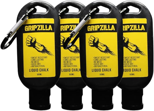 GRIPZILLA Liquid Chalk Kit Gym Chalk for Weight Lifting, Rock Climbing, Pole Grip, Bouldering, Powerlifting, Ball, Gymnastics, Sports, and Workout- Cheer Chalk - Package May Vary