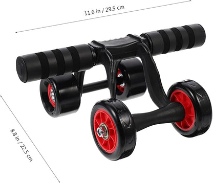 1set Four-wheel Abdominal Roller for Core Strength Training Non- Ab Exercise Equipment for Home and Gym Workouts Suitable for Beginners and Advanced Users