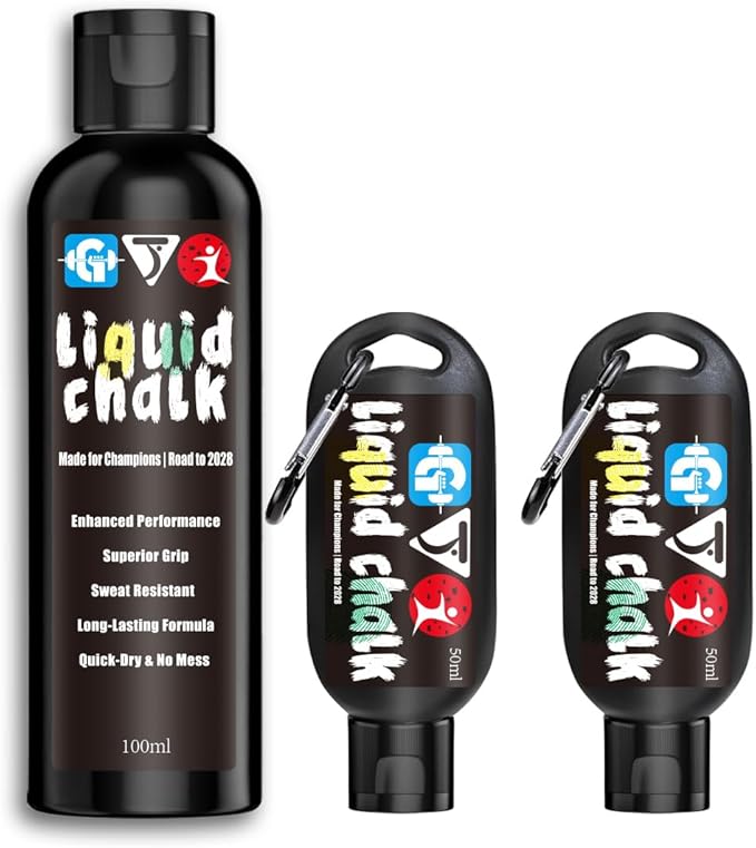 Liquid Chalk Mess-Free Gym Chalk 7’s Quick-Drying for Weightlifting, Gymnastics, Rock Climbing, Pole Dancing Sweat Resistant and Long Lasting for Stronger Hand