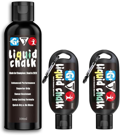 Liquid Chalk Mess-Free Gym Chalk 7’s Quick-Drying for Weightlifting, Gymnastics, Rock Climbing, Pole Dancing Sweat Resistant and Long Lasting for Stronger Hand