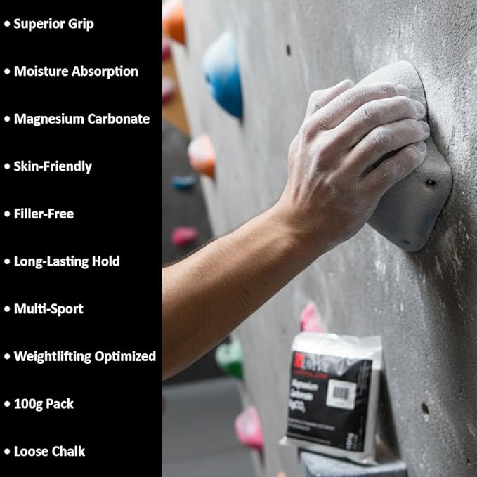 Gym Workout Anti Slip Chalk for Lifting Weights Gymnastics Crossfit Rock Climbing, 100gm