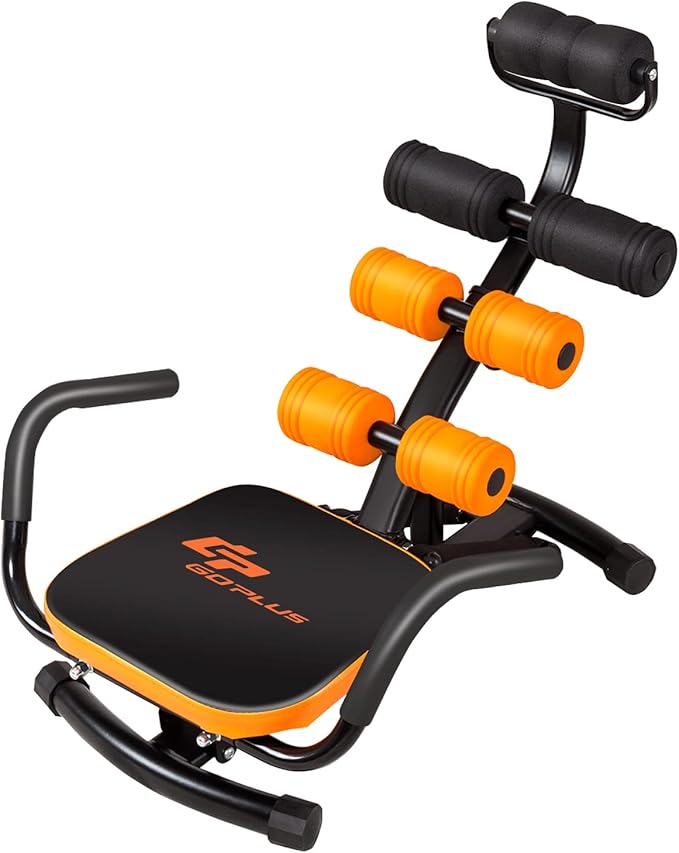 Goplus Core & Abdominal Trainers, Twister Trainer Ab Exercise Machine Height Adjustable Incline Workout Equipment Ab Rocket Exerciser