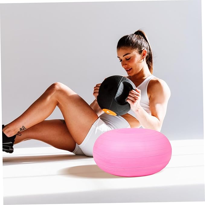 balacoo Yoga Ball Fitness Donut Design Half Ball for Pregnancy Reinforced Balance Trainer