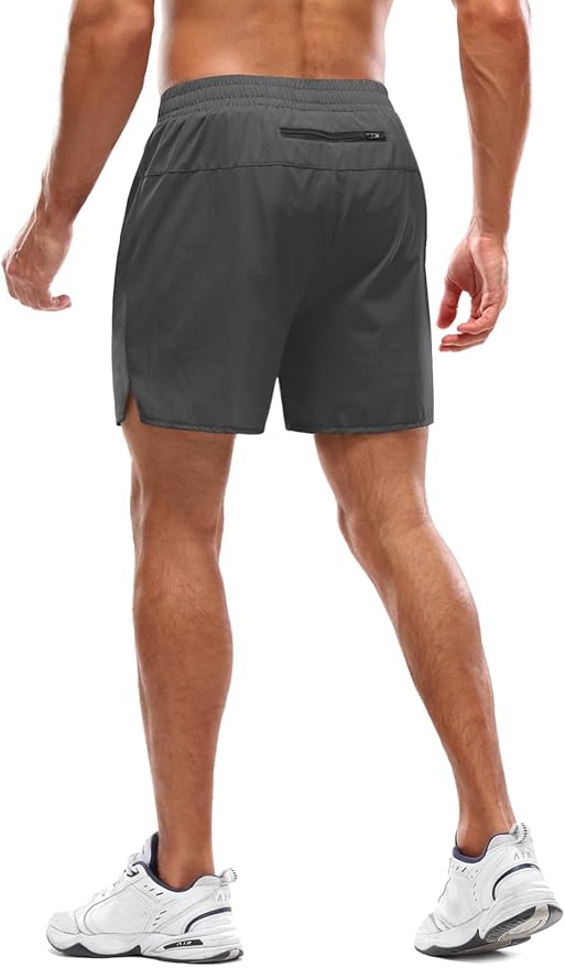 Aolesy Men's 2 in 1 Running Shorts 5" Workout Gym Athletic Shorts for Men Quick Dry Lightweight Training Shorts with Pockets