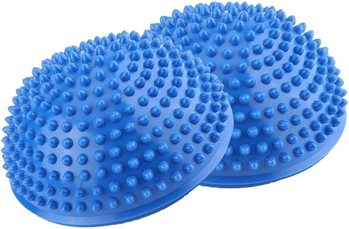 VGEBY1 PVC Semi-Circular Durian Ball Inflatable Half Yoga Balls Massage Point Fitball Exercises Trainer Fitness (Blue)
