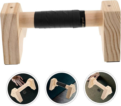 2pcs Wooden Parallettes Bars for Push-ups and Sturdy Wood Stands for Men and Women Versatile Exercise Equipment for Strength Training and Calisthenics