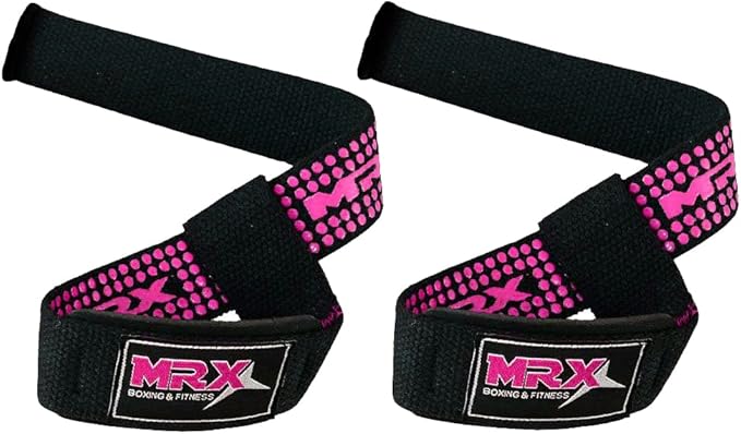 MRX Weight Lifting Bar Strap for Gym Workout Training Bodybuilding Deadlift Padded Straps Men/Women