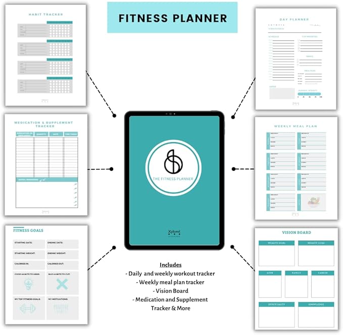 Resistance Bands w/Carrying Bag, Workout Book & Fitness Planner for Working Out-Heavy Duty Strength Training Bands Set w/ 5 Resistance Levels-Stretch Bands for Physical Therapy