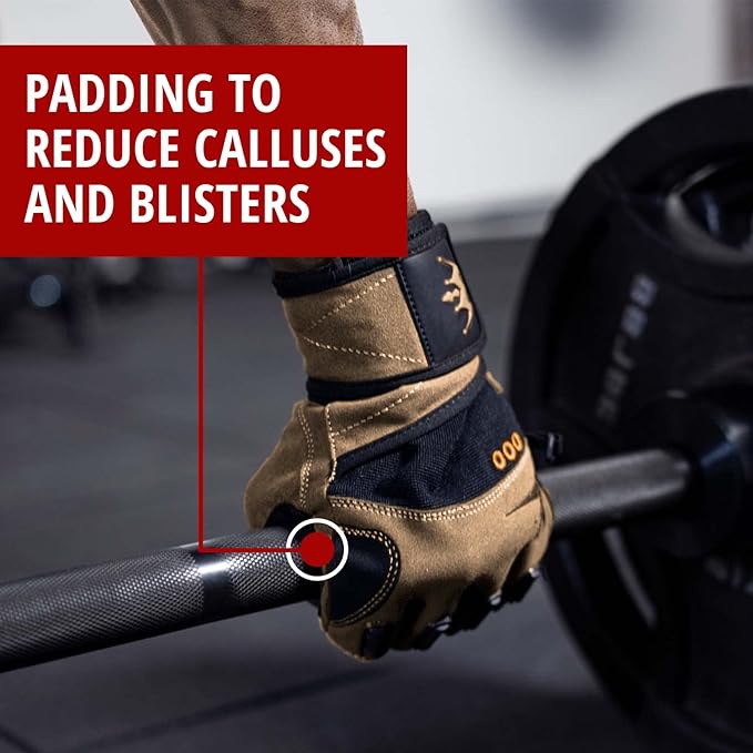 Crown Gear Weightlifting Gloves for Crossfit Workout Training - Fitness Gym Bodybuilding Gloves for Men or Women - Best for Heavy Weight Lifting Exercise Integrated Full Wrist Support Wraps