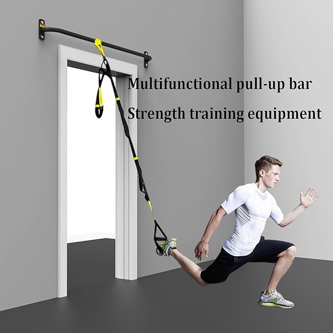 Steel Tube Pull-up Bar, Wall-Mounted Fitness Horizontal Bar is Suitable for Home Gym Indoor and Outdoor, Easy to Install, 3 Sizes (100cm)
