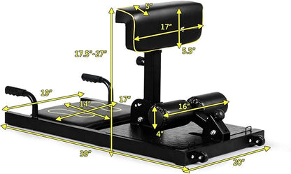 GYMAX 8-in-1 Workout Machine with Adjustable Height & Protective Foam, Multiple Position Training for Sissy Squat, Push-up, Sit-up, Rope Exercise, Home Gym