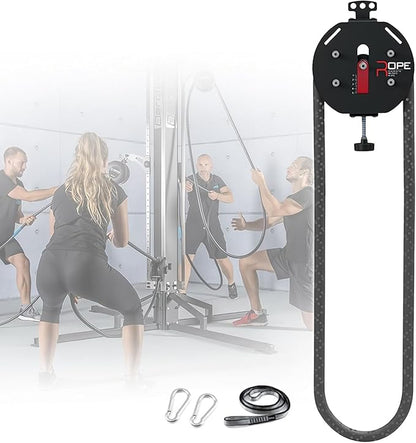Endless Rope Trainer & Cable Pulley System for Home Gym - Adjustable Resistance Suspension Trainer with Premium Nylon Rope for Full-Body, Arm, Back, and Grip Exercise
