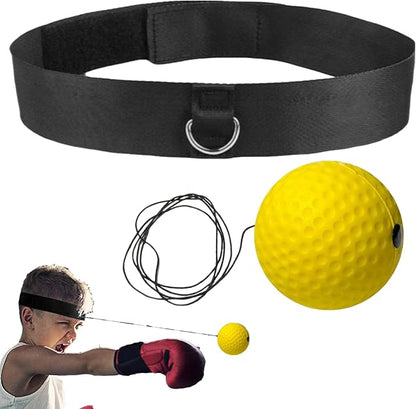 Reaction Balls Training Set - 3-Size Ball Pack, React Reflex Balls All Ages Headband, Free Cord, Child Boxing Training Headband ReactBall | Portable Fitness Reflex Ball for Home Gym Outdoor