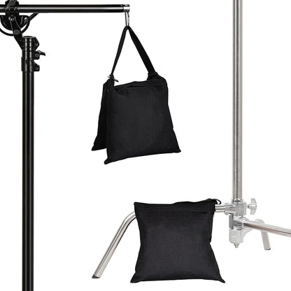 2 Packs Sandbags Weight Bags for Light Stand Photography Video Support, Heavy Duty Saddlebags for Backdrop Stand, Photo Tripod, Outdoor Canopy, Pop up Tent, Umbrella Base, Fishing Chair, Wedding Shed