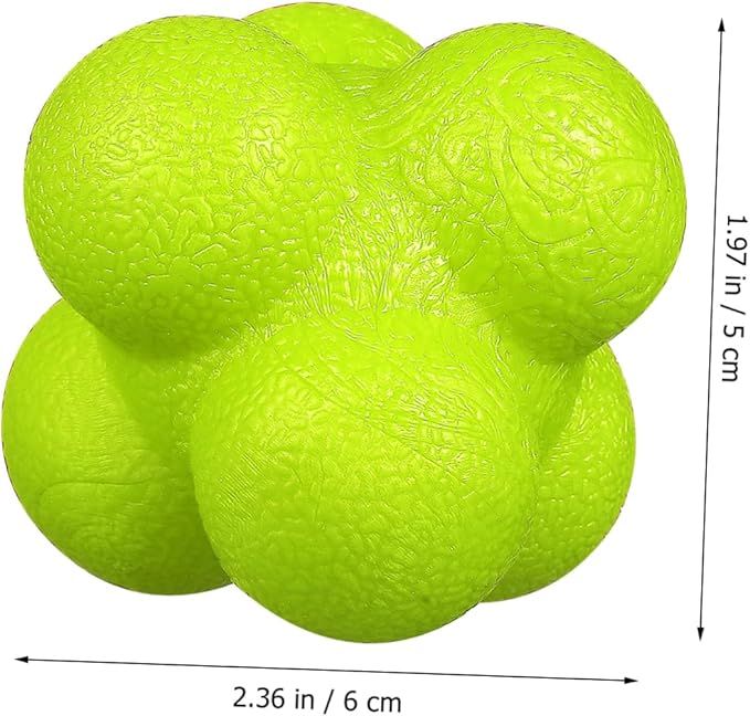 6 Pcs Hexagonal Reaction Balls for Fitness Training High Difficulty Agility Balls with Strong Durability for Hand Eye Coordination Goalkeeper Exercise and Sports Reaction Skills